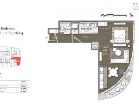 Sale, two bedroom apartment, 73m², Beograd Na Vodi, Beograd - image 7