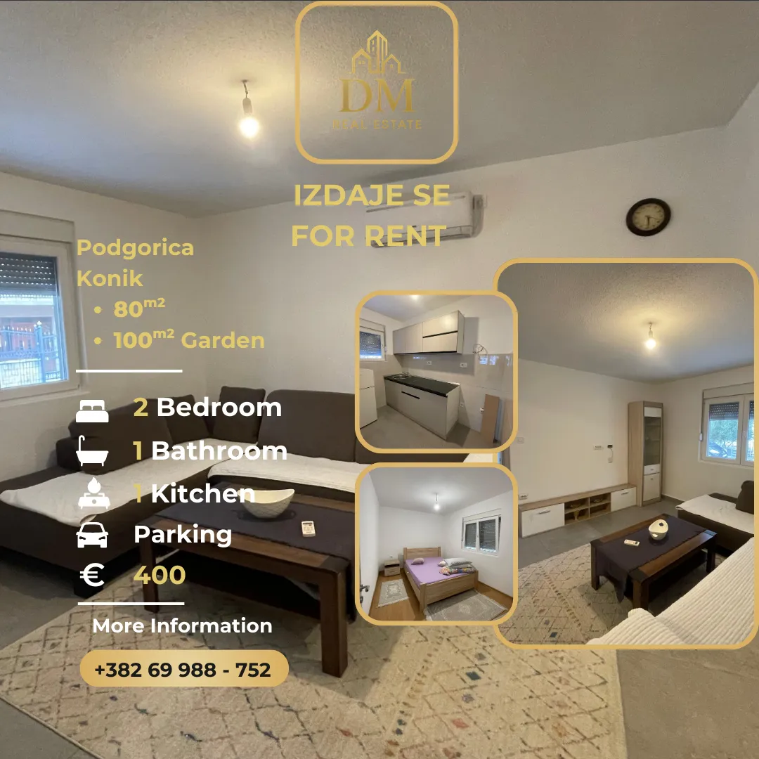 Rent, house, 80m², Konik, Podgorica