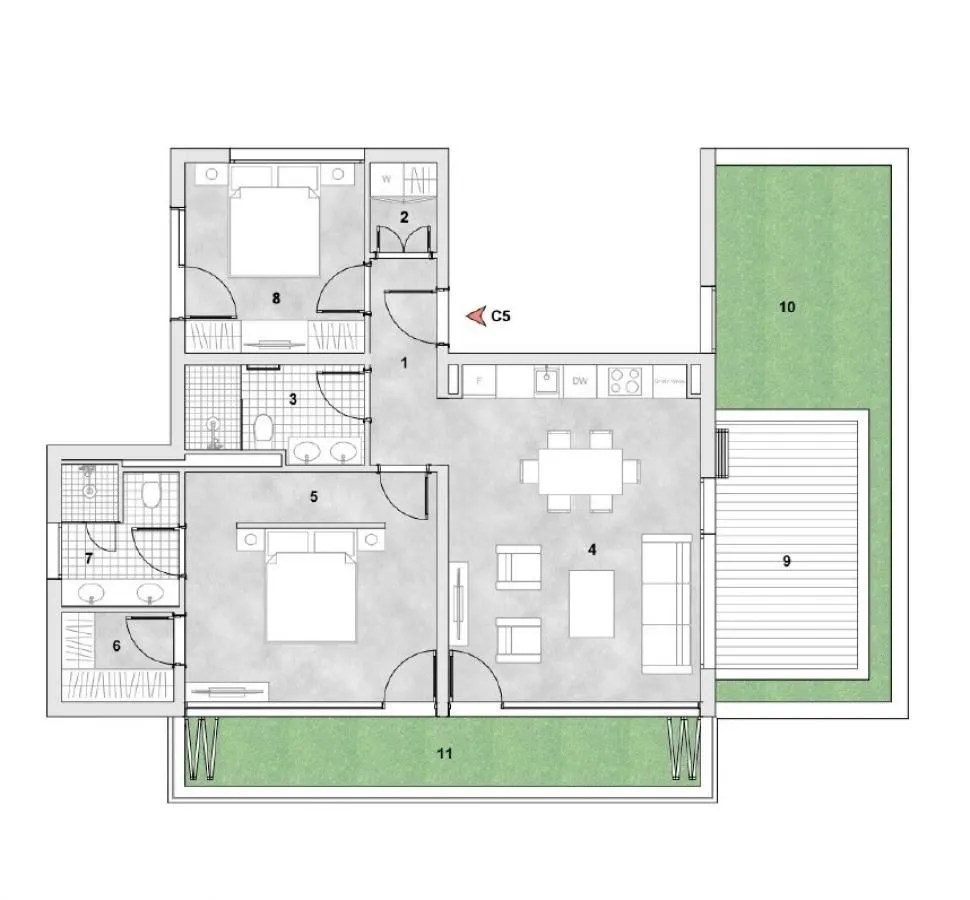 Prodaja, dvosoban stan, 116m², Tivat, Crna Gora