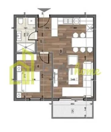 Prodaja, jednosoban stan, 47m², Donja Gorica, Podgorica