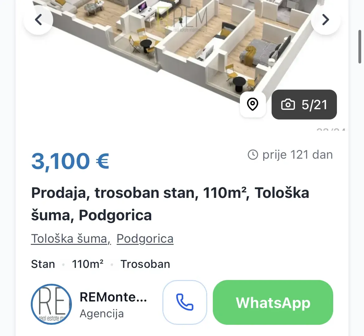 Sale, house, 90m², Preko Morače, Podgorica