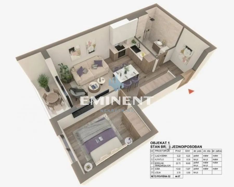 Sale, apartment, 44m², Zemun Gornji Grad, Zemun Sve Podlokacije