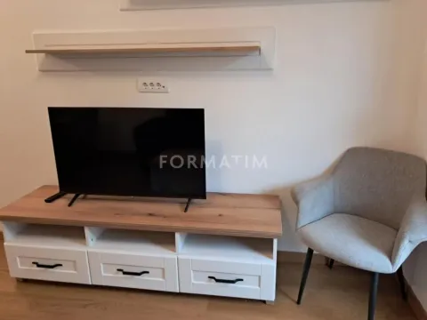 TV cabinet with a television and an armchair. - image 6