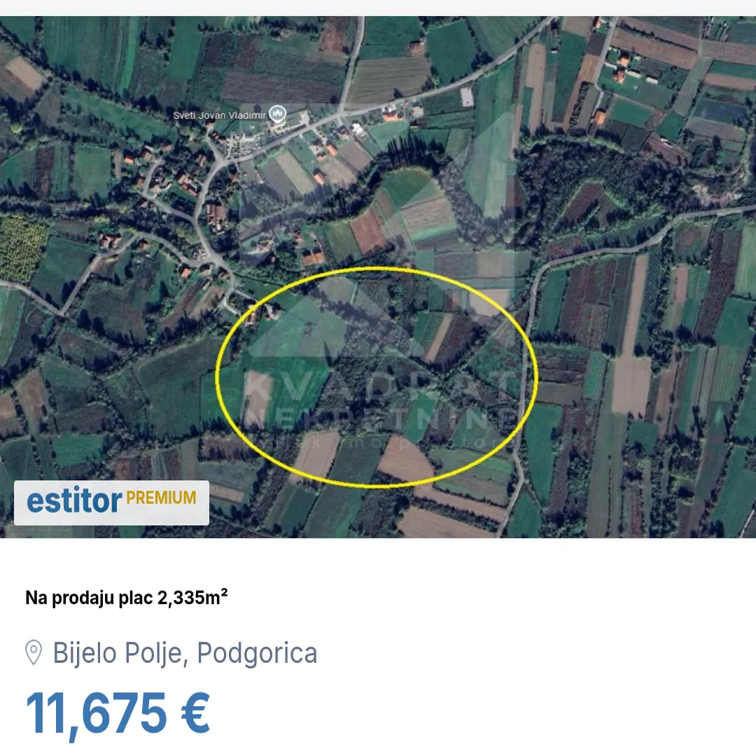 Sale, land lot, 2335m², Bijelo Polje, Podgorica