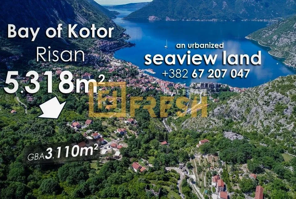 Prodaja, plac, 5318m², Kotor, Crna Gora