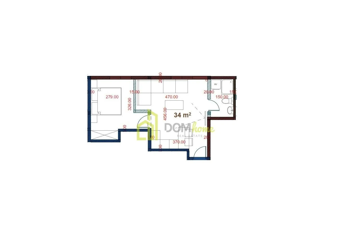 Prodaja, jednosoban stan, 34m², Blok 9, Podgorica