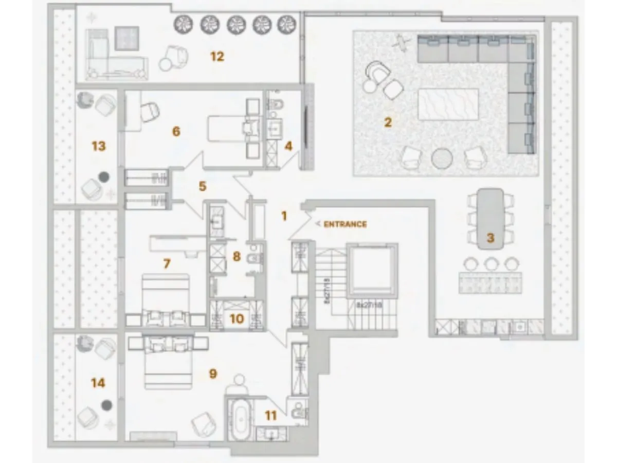 Sale, four bedroom apartment, 218m², Dedinje Sve Podlokacije, Beograd