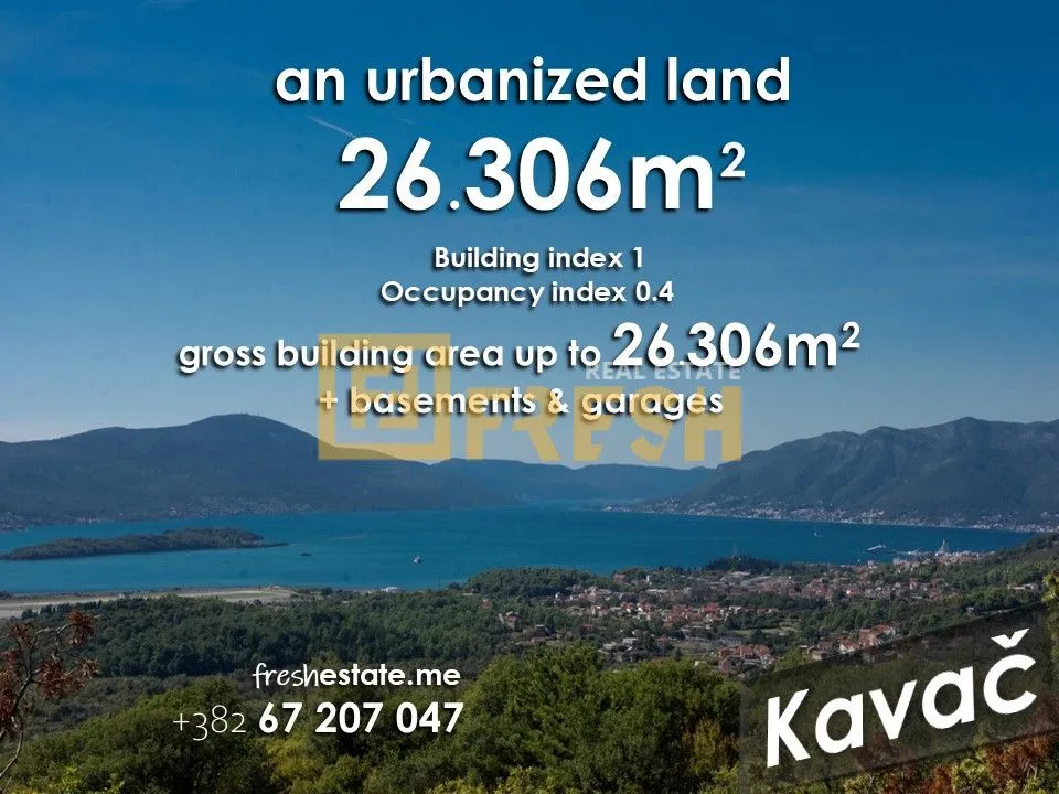 Prodaja, plac, 26306m², Kotor, Crna Gora