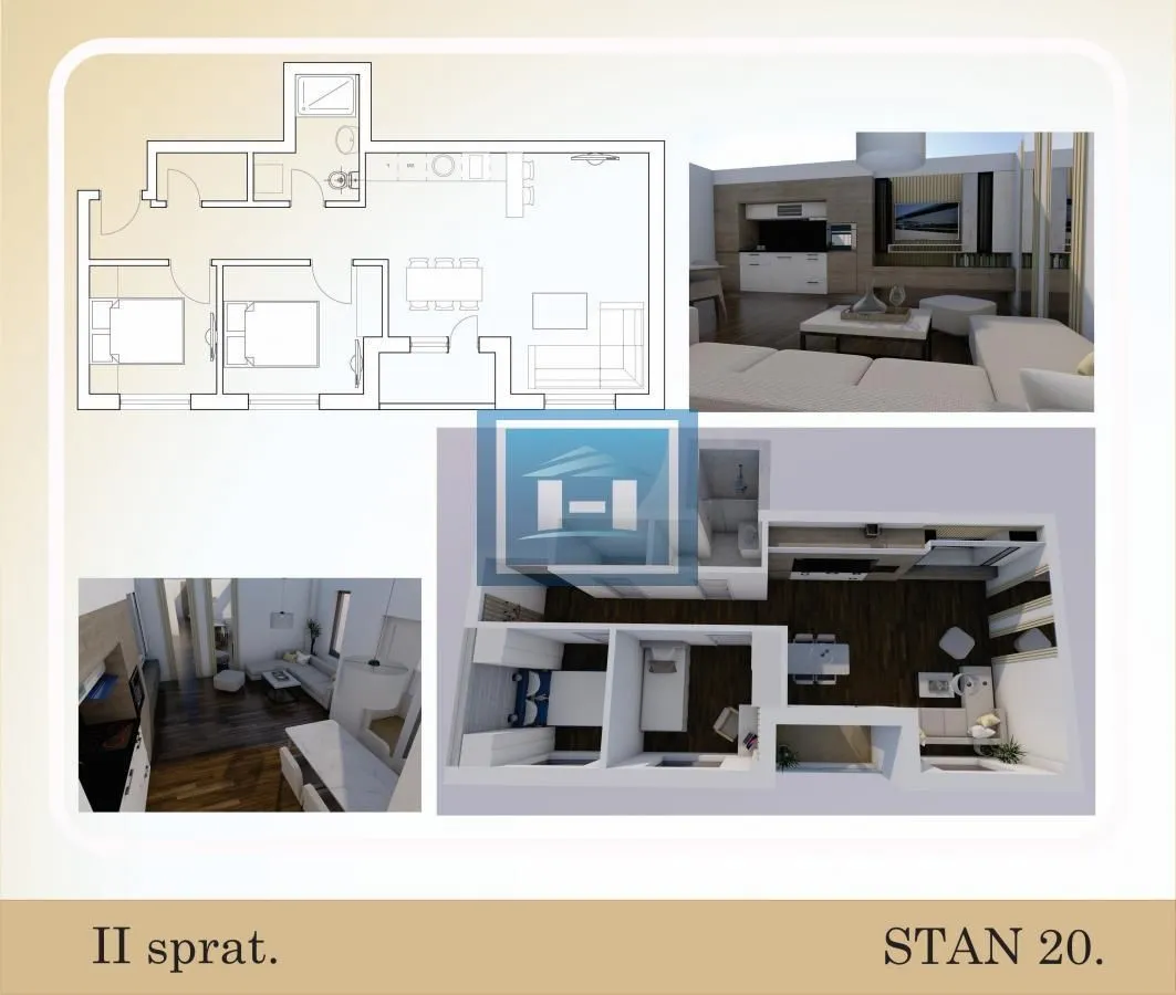 Prodaja, dvosoban stan, 57m², Aqua park, Jagodina
