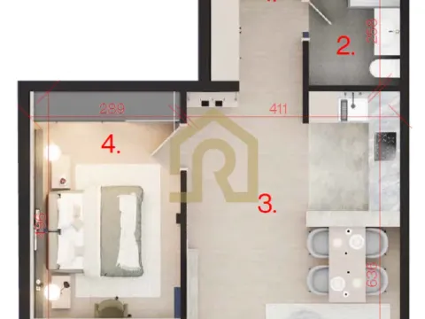 Sale, two bedroom apartment, 53m², Voždovac Sve Podlokacije, Beograd - image 2