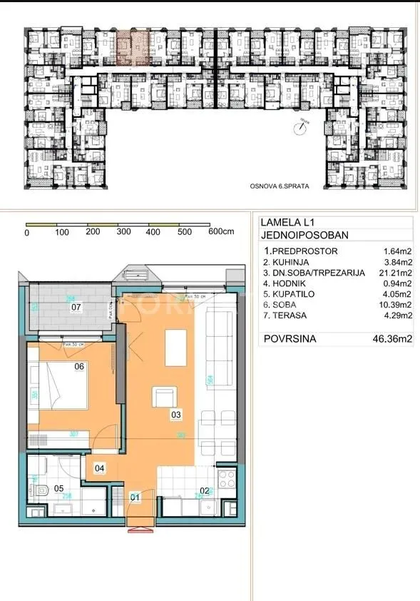Sale, one bedroom apartment, 43m², Novi Beograd Blok 64, Novi Beograd Sve Podlokacije