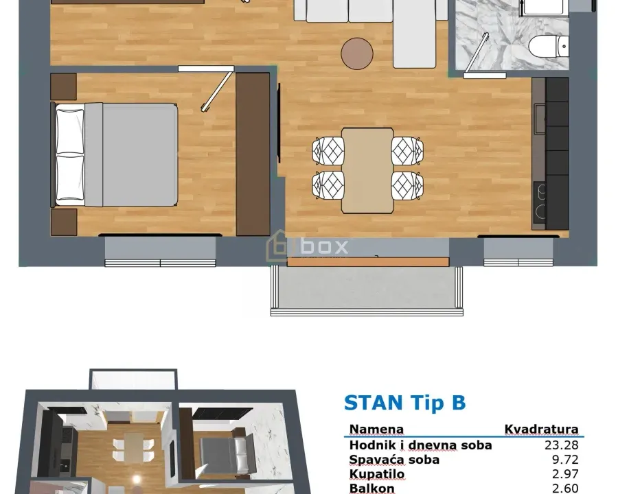 Prodaja, jednosoban stan, 39m², Durlan, Niš