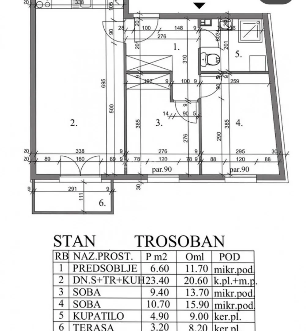 Prodaja, trosoban stan, 58m², Pančevo, Srbija