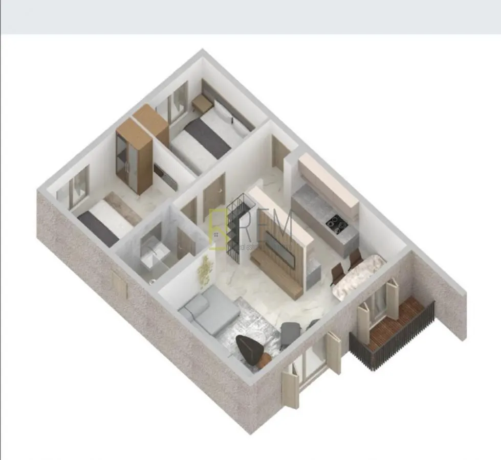 Prodaja, dvosoban stan, 58m², Meljine, Herceg Novi