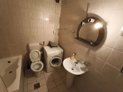 Kupatilo opremljeno tuš kabinom, toaletom, umivaonikom i veš mašinom. - image 6