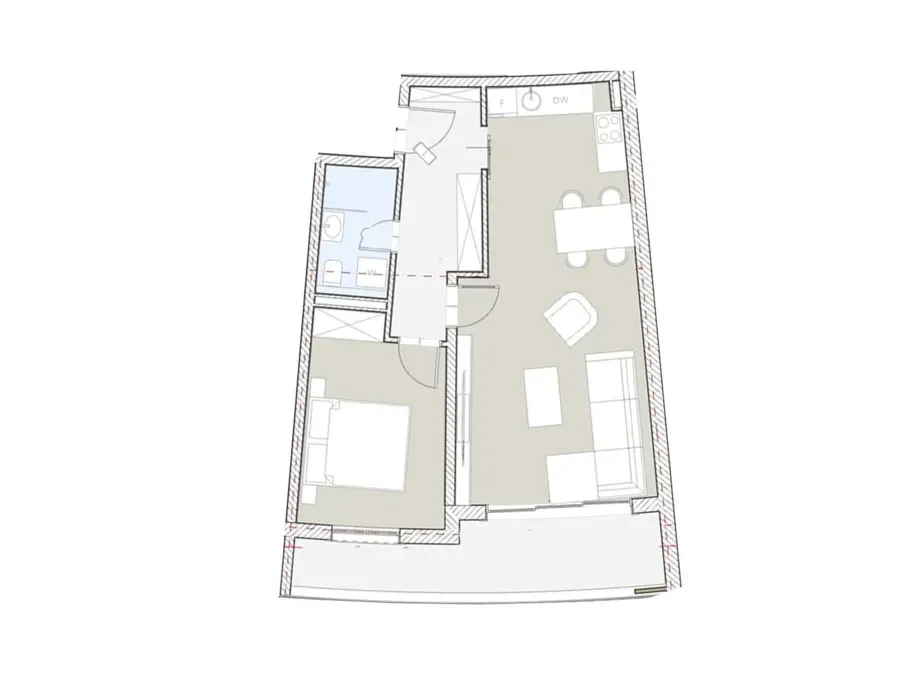 Prodaja, jednosoban stan, 62m², Bečići, Budva