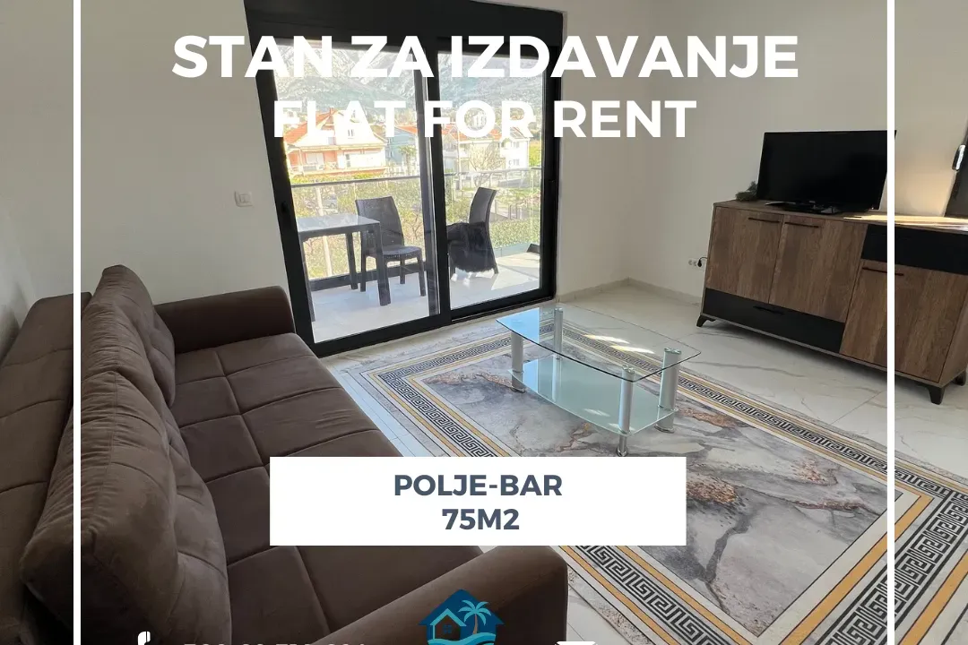 Rent, two bedroom apartment, 75m², Polje, Bar