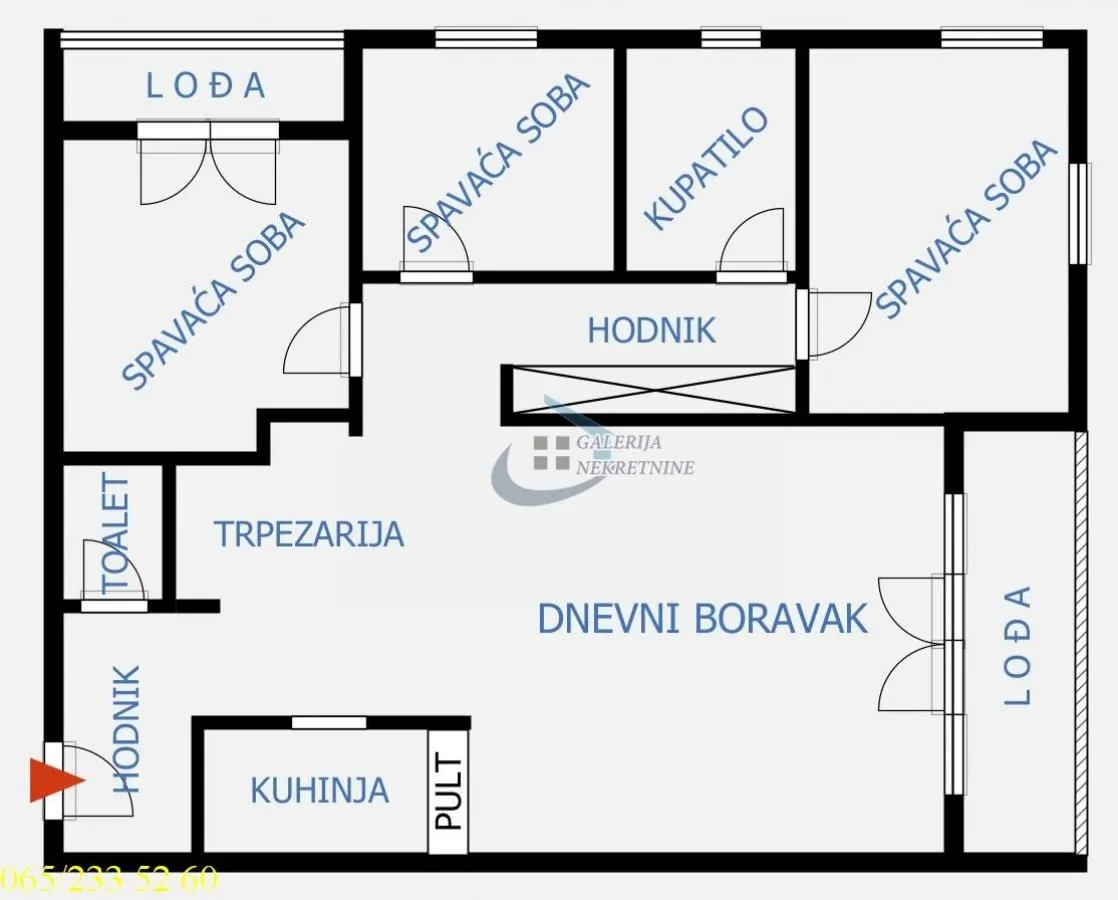 Sale, four bedroom apartment, 117m², Savski Venac, Beograd