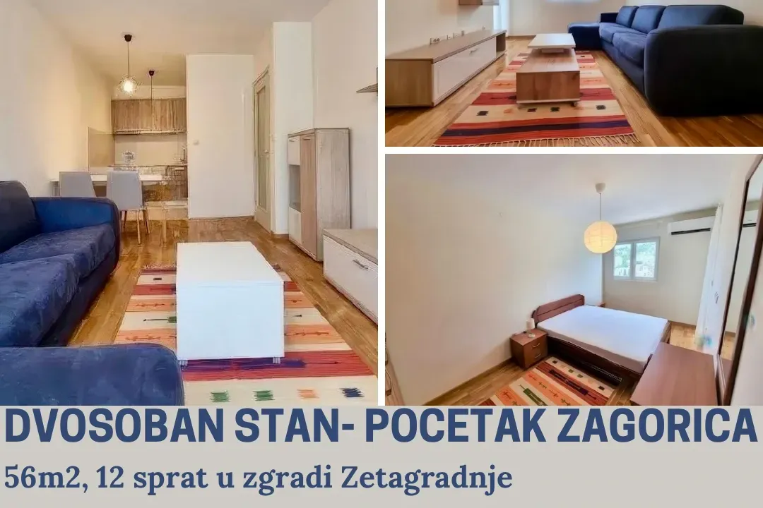 Sale, two bedroom apartment, 56m², Zagorič, Podgorica