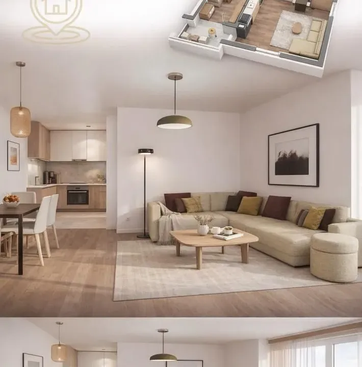 Sale, two bedroom apartment, 61m², Pantelej, Niš