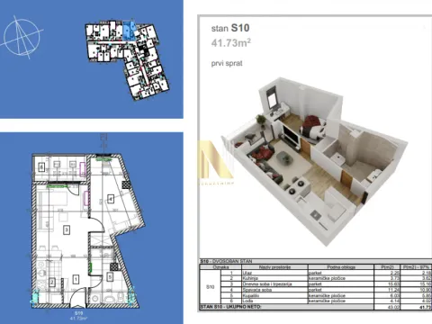 Sale, two bedroom apartment, 42m², Salajka, Novi Sad Sve Podlokacije - image 2