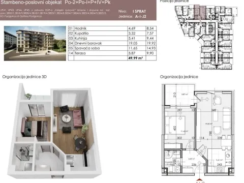 Prodaja, jednosoban stan, 50m², Ljubović, Podgorica - image 11