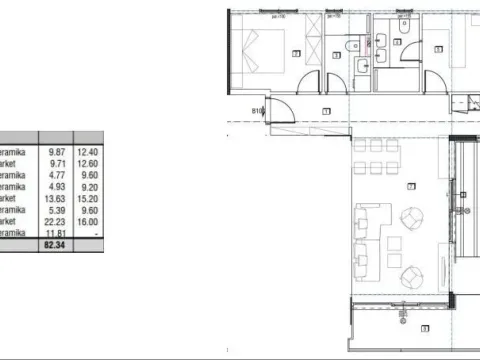 Sale, two bedroom apartment, 82m², Radanovići, Kotor - image 9