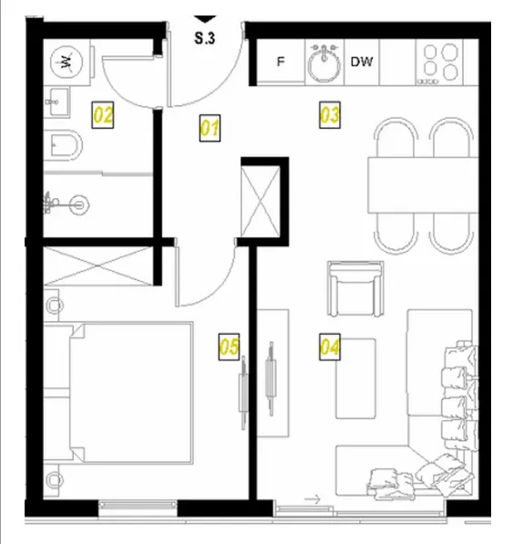 Sale, one bedroom apartment, 30m², Lazi, Budva