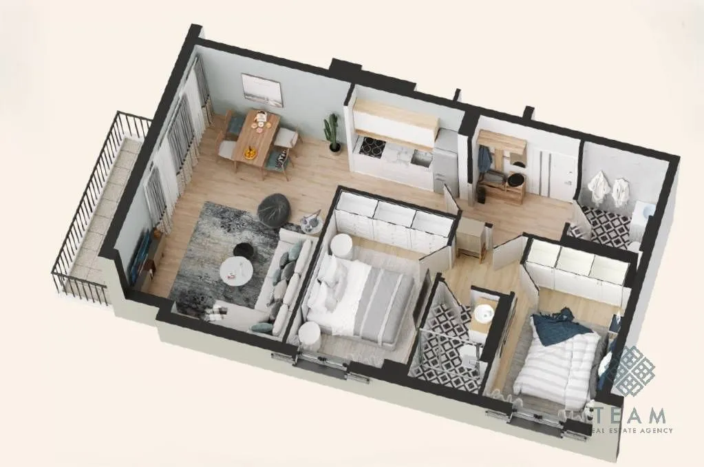 Prodaja, dvosoban stan, 65m², Donja Lastva, Tivat