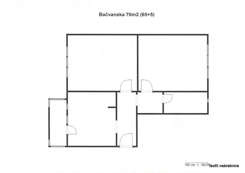 Sale, two bedroom apartment, 70m², Lekino Brdo, Voždovac Sve Podlokacije
