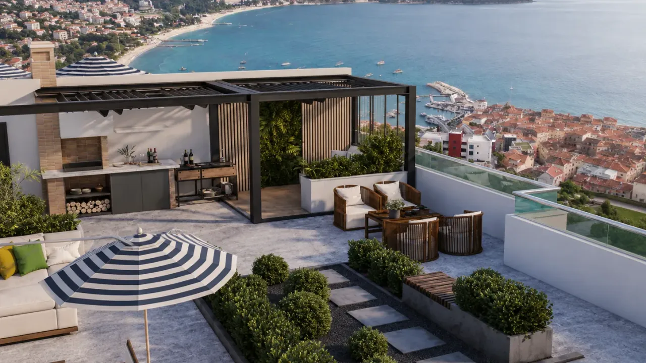 Sale, three bedroom apartment, 200m², Vidikovac, Budva