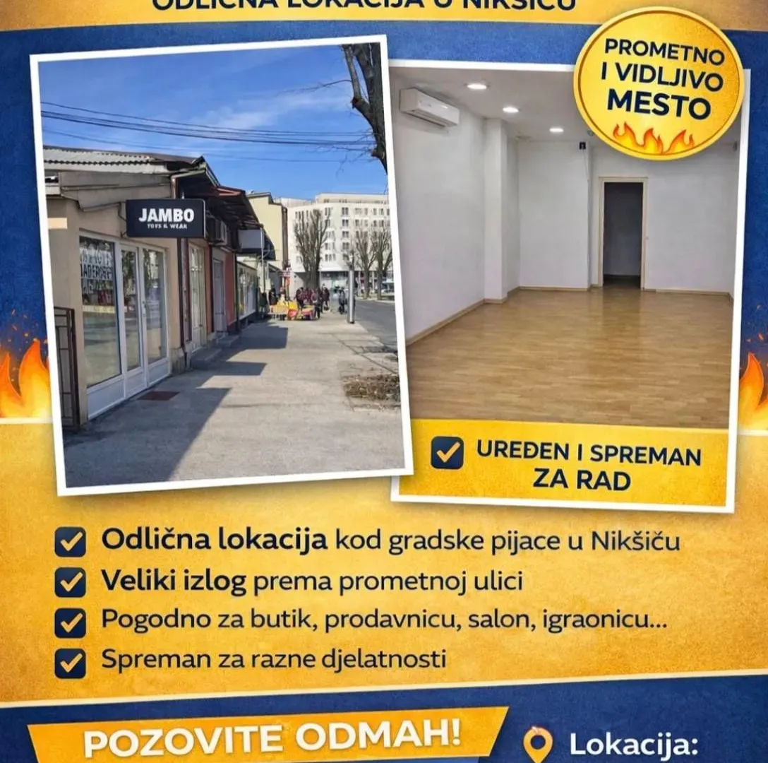 Rent, office space, 55m², Centar, Nikšić