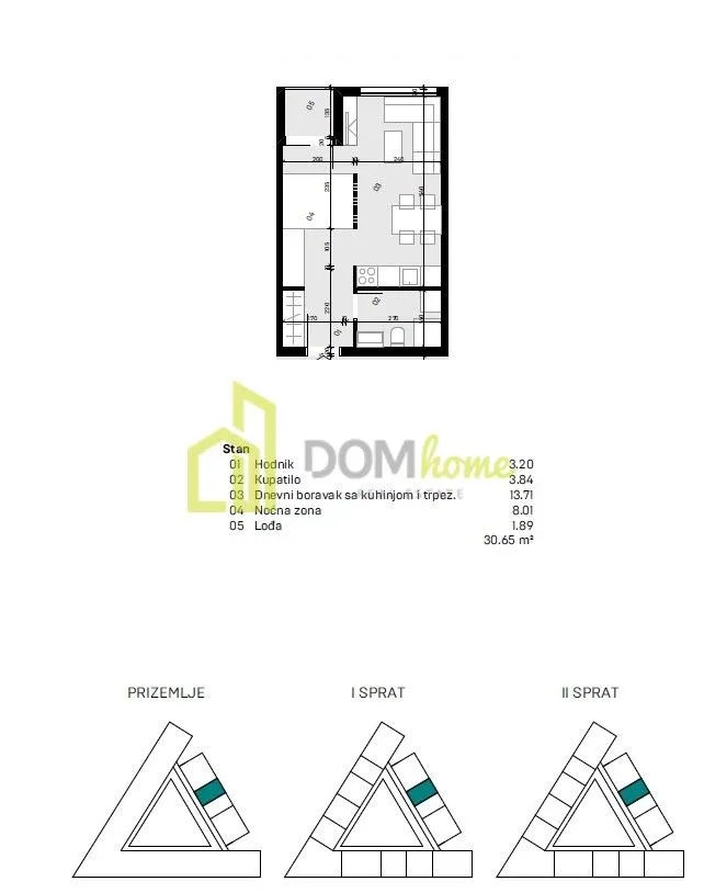 Prodaja, garsonjera, 31m², Donja Gorica, Podgorica