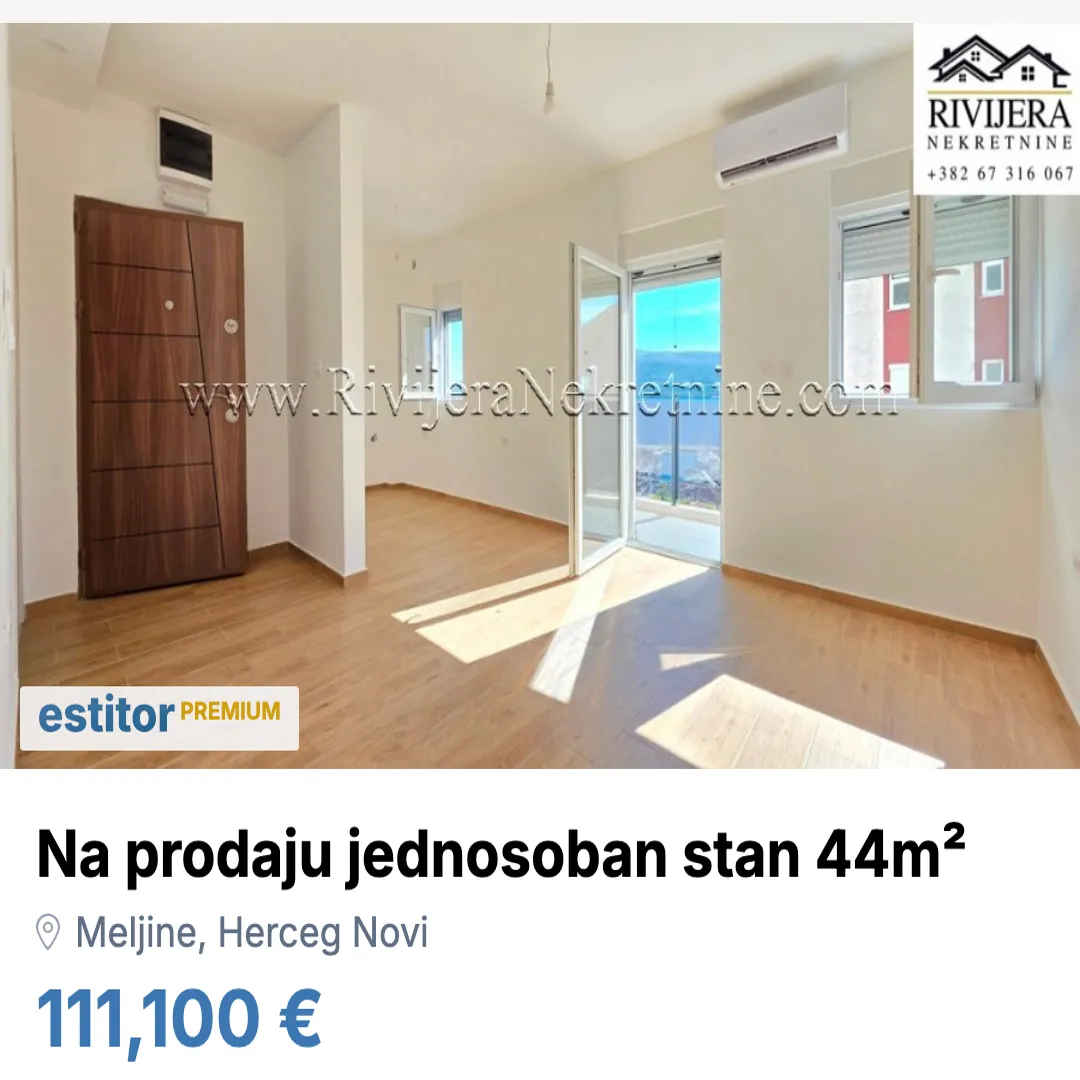 Sale, one bedroom apartment, 44m², Meljine, Herceg Novi