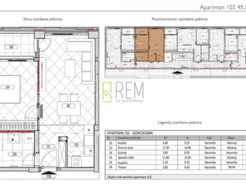Sale, one bedroom apartment, 45m², Đuraševići, Tivat - image 8