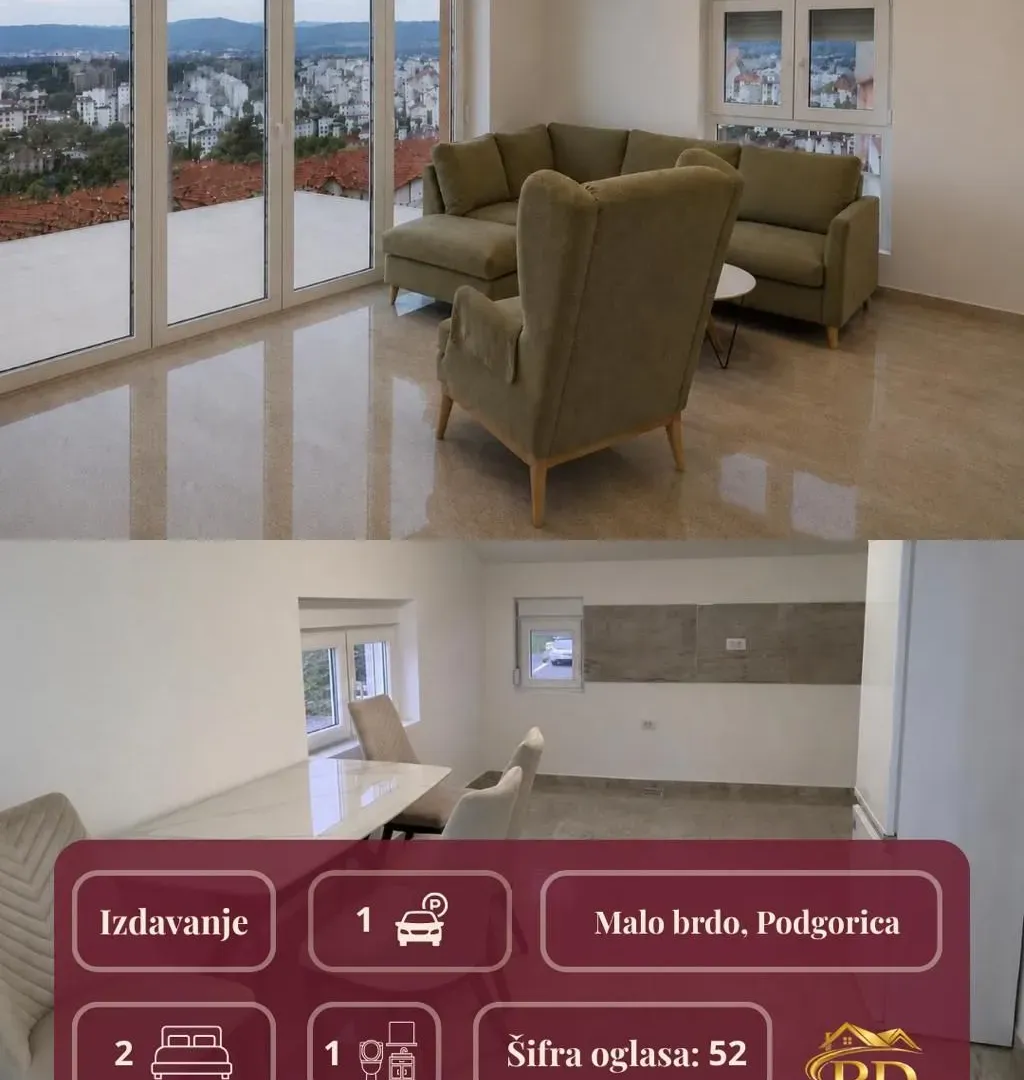 Rent, two bedroom apartment, 125m², Momišići, Podgorica