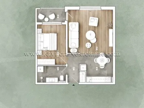 Prodaja, jednosoban stan, 55m², Radanovići, Kotor - image 3