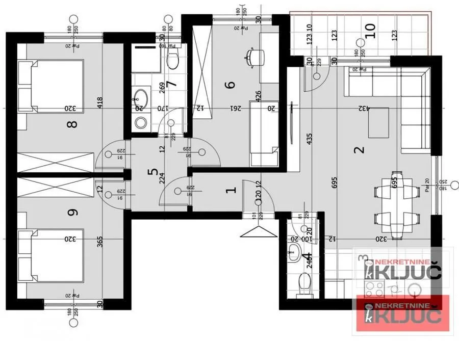 Prodaja, četvorosoban stan, 82m², Sremska Kamenica, Petrovaradin
