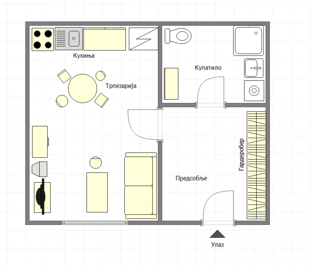 Prodaja, garsonjera, 28m², Futog, Novi Sad Sve Podlokacije