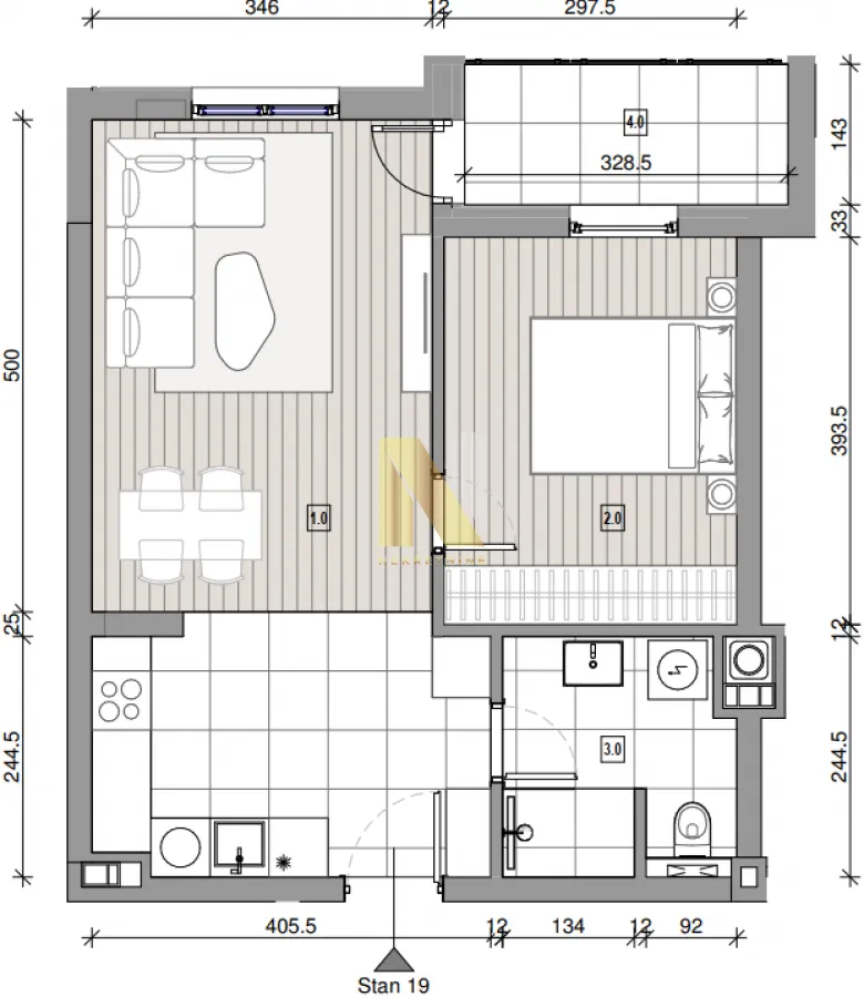 Prodaja, dvosoban stan, 49m², Nova Pazova, Stara Pazova