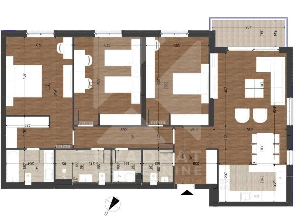 Prodaja, trosoban stan, 127m², Donja Gorica, Podgorica