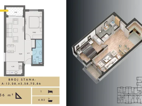 Prodaja, dvosoban stan, 67m², Budva, Crna Gora - image 38