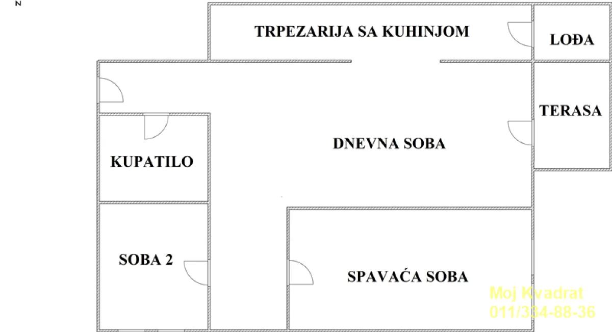 Sale, three bedroom apartment, 70m², Mirijevo Sve Podlokacije, Beograd