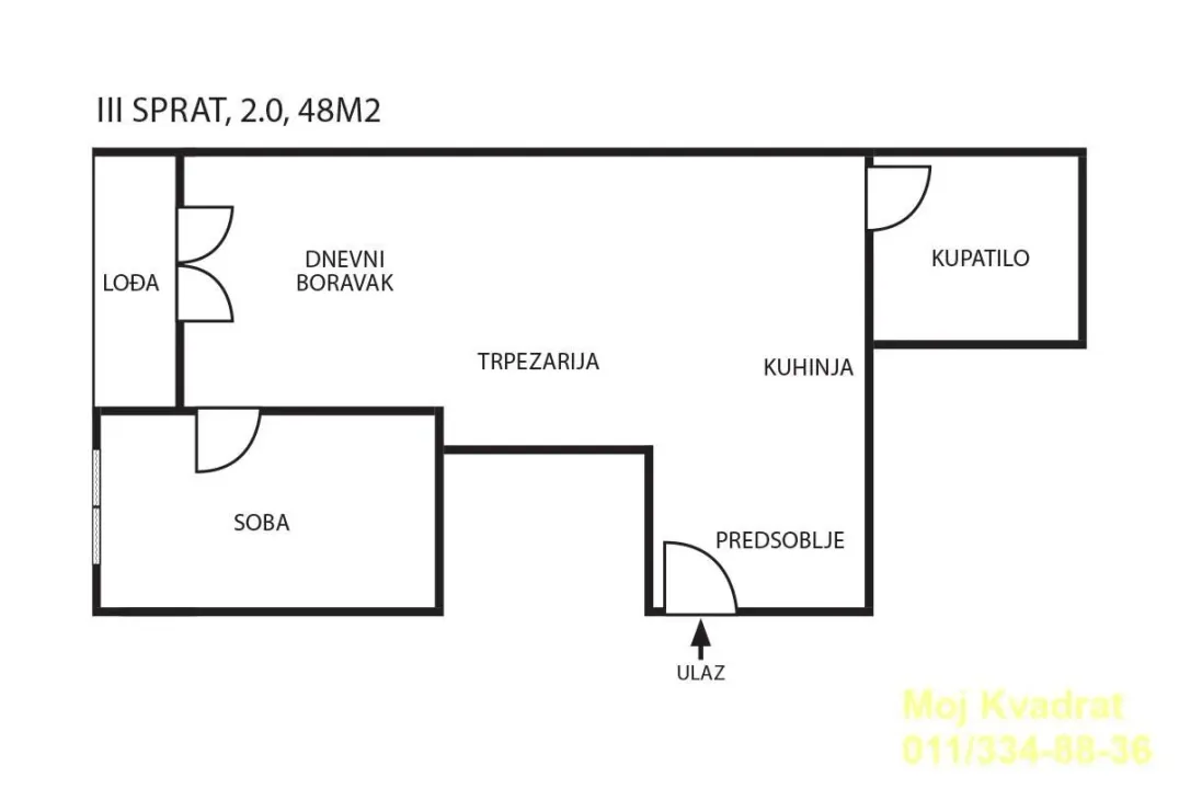 Prodaja, dvosoban stan, 48m², Cvetkova Pijaca, Zvezdara Sve Podlokacije