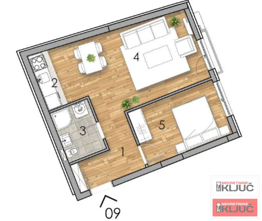 Sale, two bedroom apartment, 42m², Podbara, Novi Sad Sve Podlokacije