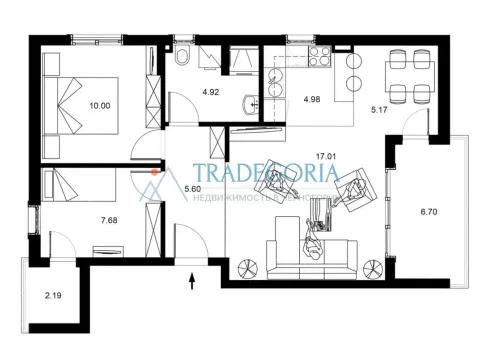 Prodaja, dvosoban stan, 63m², Bečići, Budva - image 2