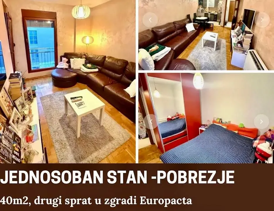Sale, one bedroom apartment, 40m², Pobrežje, Podgorica