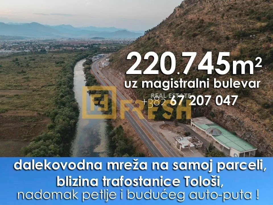 Prodaja, plac, 220745m², Tološi, Podgorica