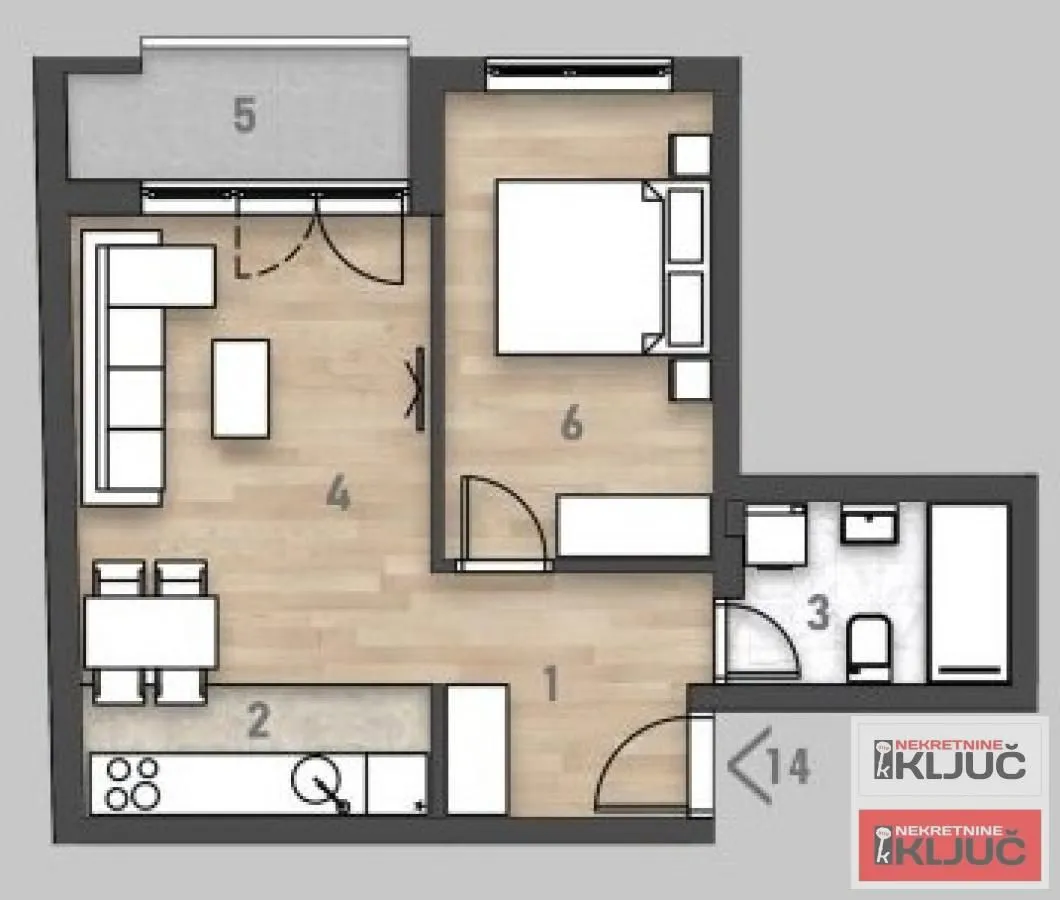 Prodaja, dvosoban stan, 47m², Salajka, Novi Sad Sve Podlokacije