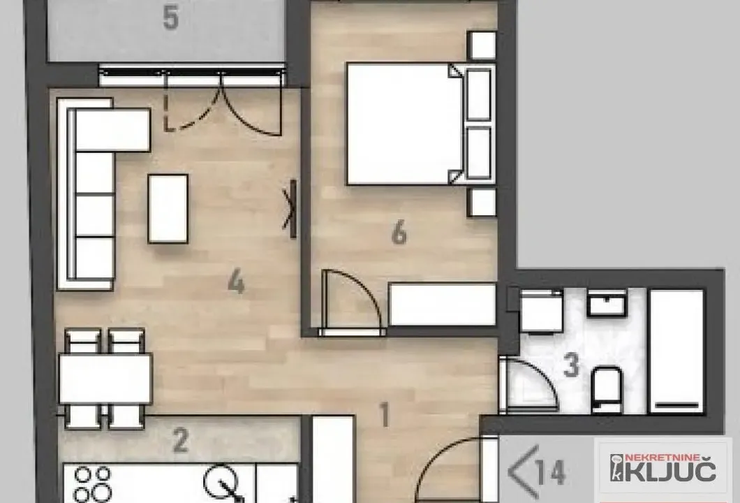 Prodaja, dvosoban stan, 47m², Salajka, Novi Sad Sve Podlokacije